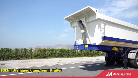 3軸 4軸 35cbm 40m3 45m3 60トン 70トン 80トン 油圧式ティッピングリア/エンドティッパー 鉱山ダンプ/ダンプセミトラックトレーラー 石材輸送用