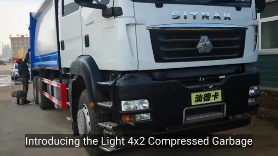 軽量4×2圧縮ゴミカートゴミ収集トラック圧縮トラック