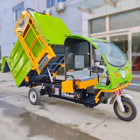 中国製三輪電動ダンプコレクターゴミ収集三輪車